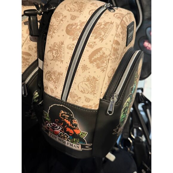 Loungefly Universal Monsters Character Tattoo Floral Mini Backpack main image 5